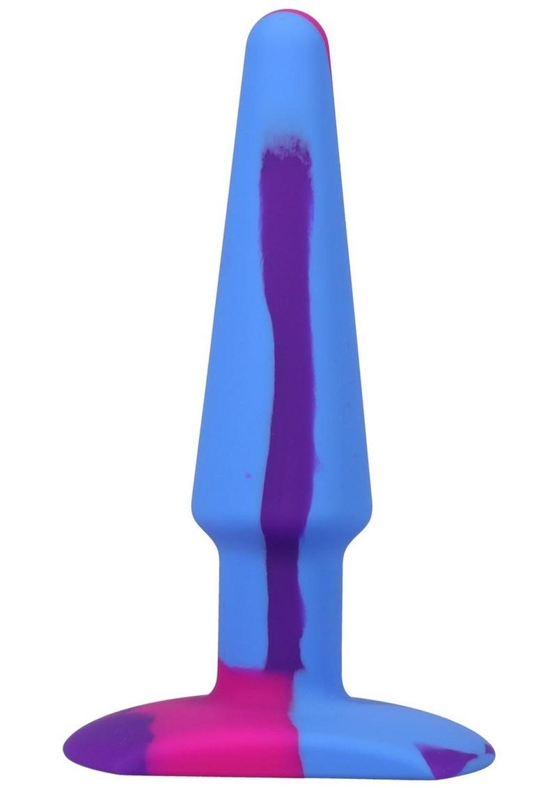 A-Play Groovy Silicone Anal Plug - Fuchsia/Magenta/Pink/Purple - 5in