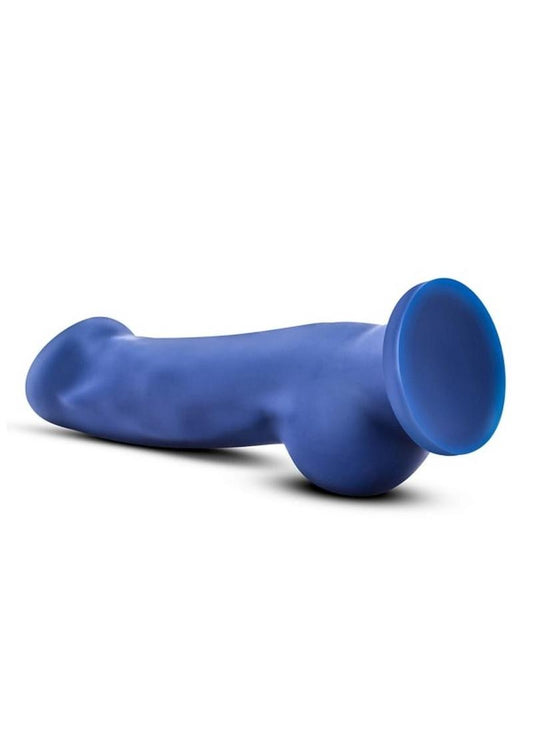 Avant D8 Ergo Silicone Dildo with Suction Cup - Blue/Indigo - 7.5in