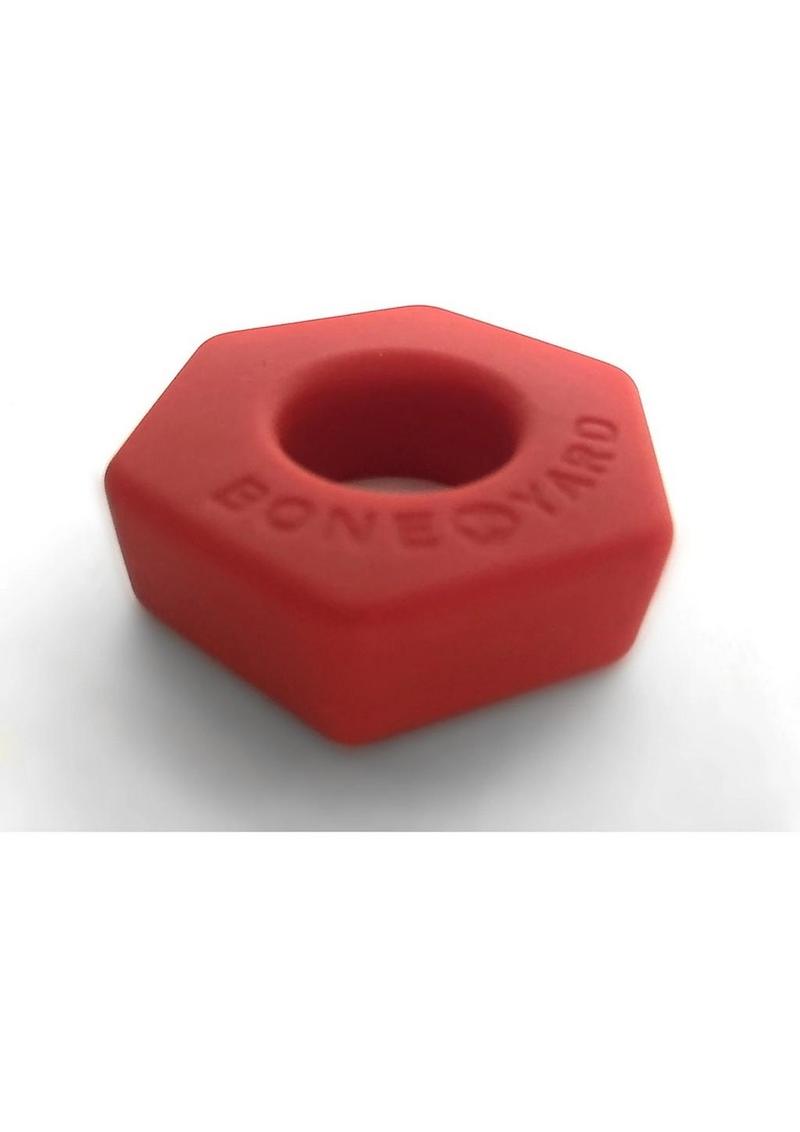 Boneyard Bust A Nut 2x Stretch Silicone Cock Ring Ball Stretcher - Red
