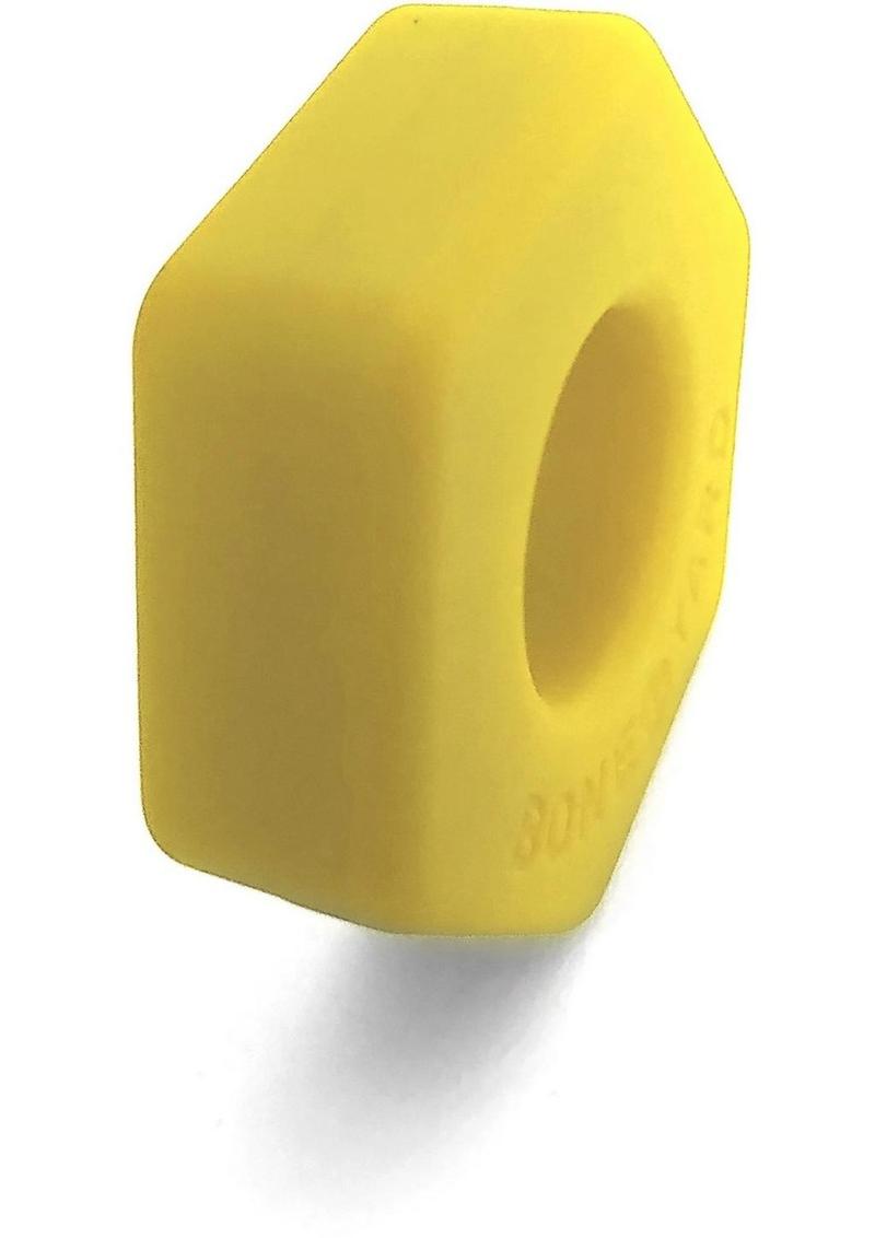 Boneyard Bust A Nut 2x Stretch Silicone Cock Ring Ball Stretcher - Yellow