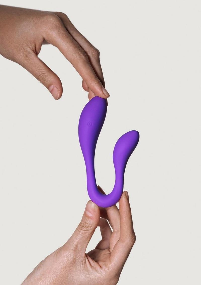 Couples Secrets 2 Silicone Vibrator with Remote Control - Purple