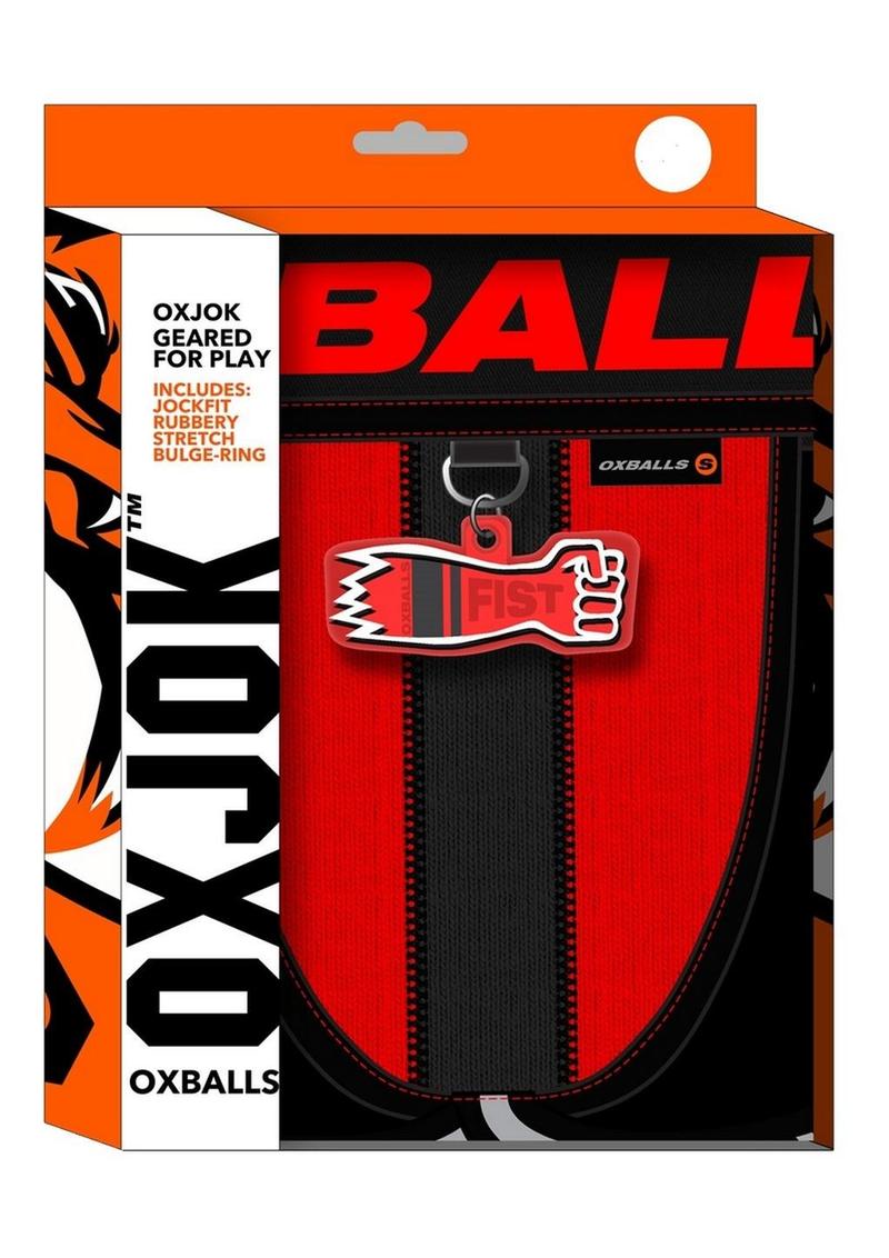 Fister 3d Rubber Fist Jock - Black/Red - XLarge
