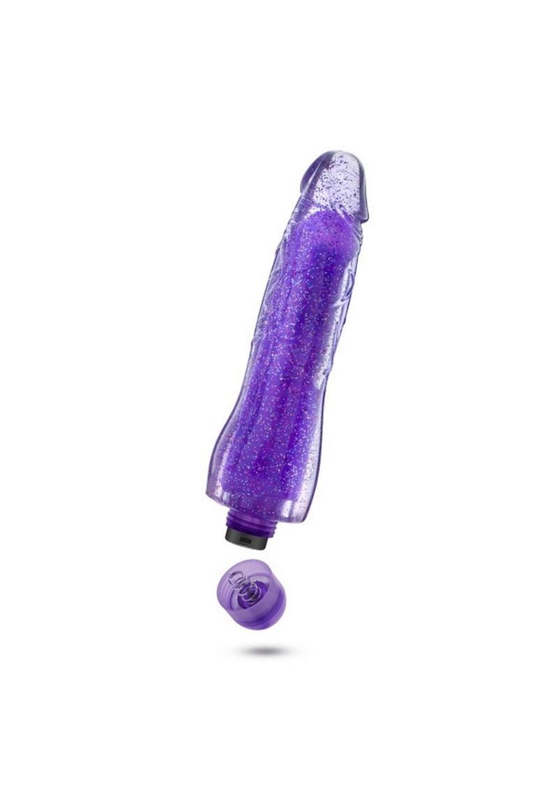 Glow Dicks Molly Glitter Vibrator - Glow In The Dark/Purple