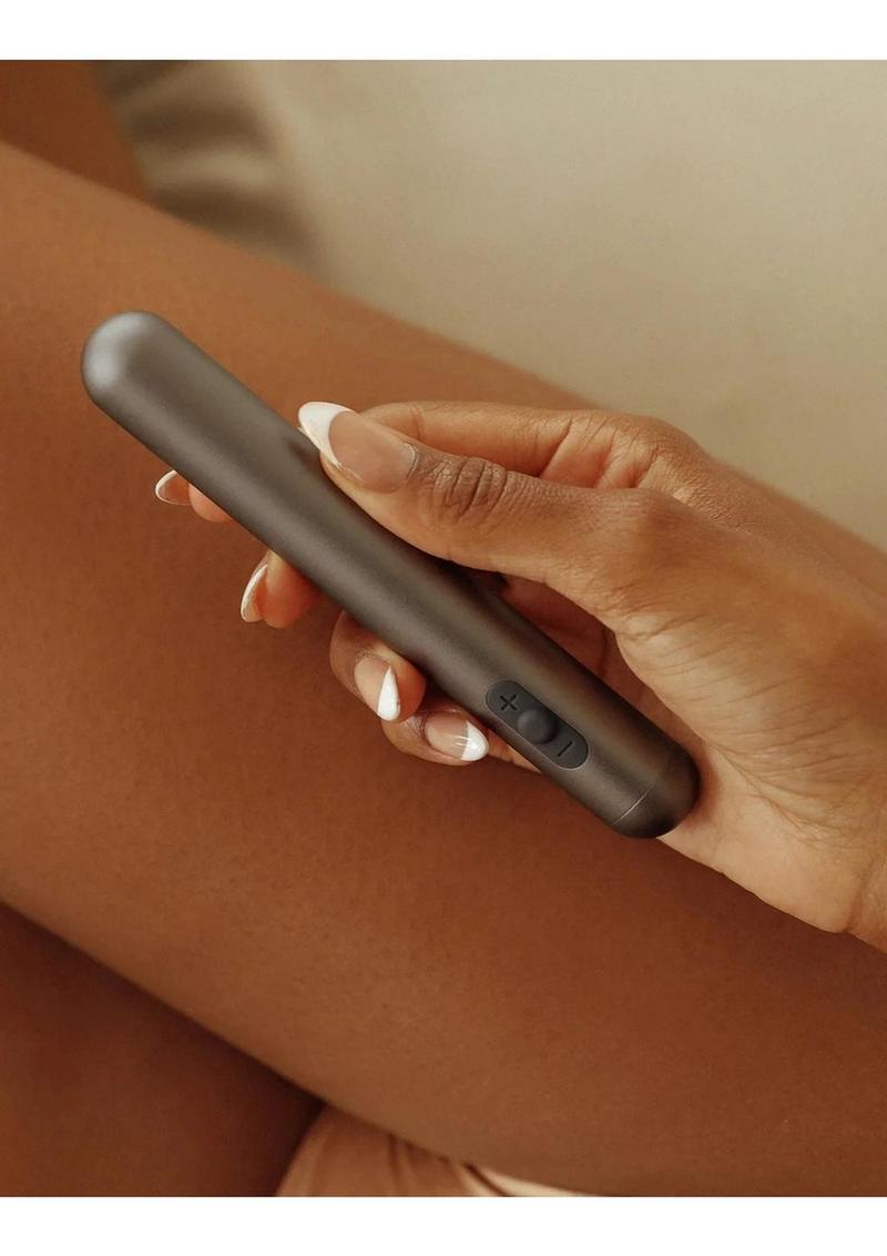 Jimmyjane Chroma Metal Rechargeable Vibrator - Grey - 5.5in