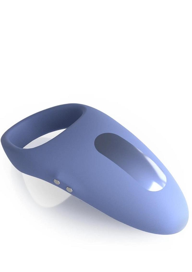 Jimmyjane Tarvos Rechargeable Silicone Cock Ring with Remote - Blue