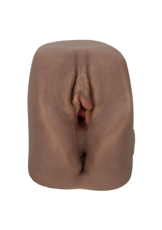 Lacey's Afro-Centric Vibrating Masturbator with Bullet and Remote Control - Pussy and Ass - Chocolate