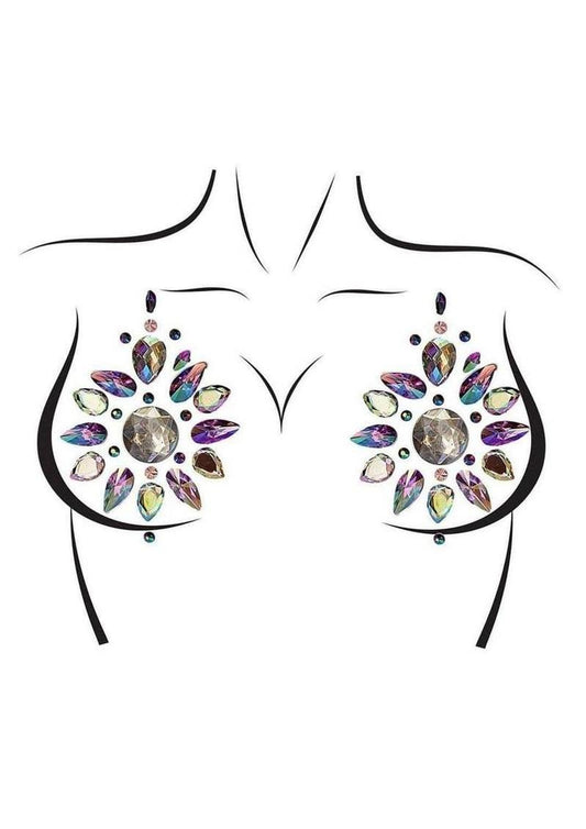 Leg Avenue Cressida Nipple Jewels Stickers (2 Packets - Multicolor