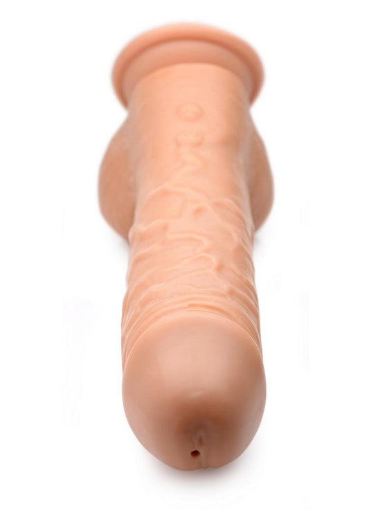 Loadz Vibrating Squirting Dildo with Remote Control - Caramel - 8.5in