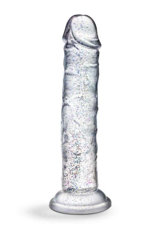 Naturally Yours Glamor Dildo 7in - Sparkling - Clear