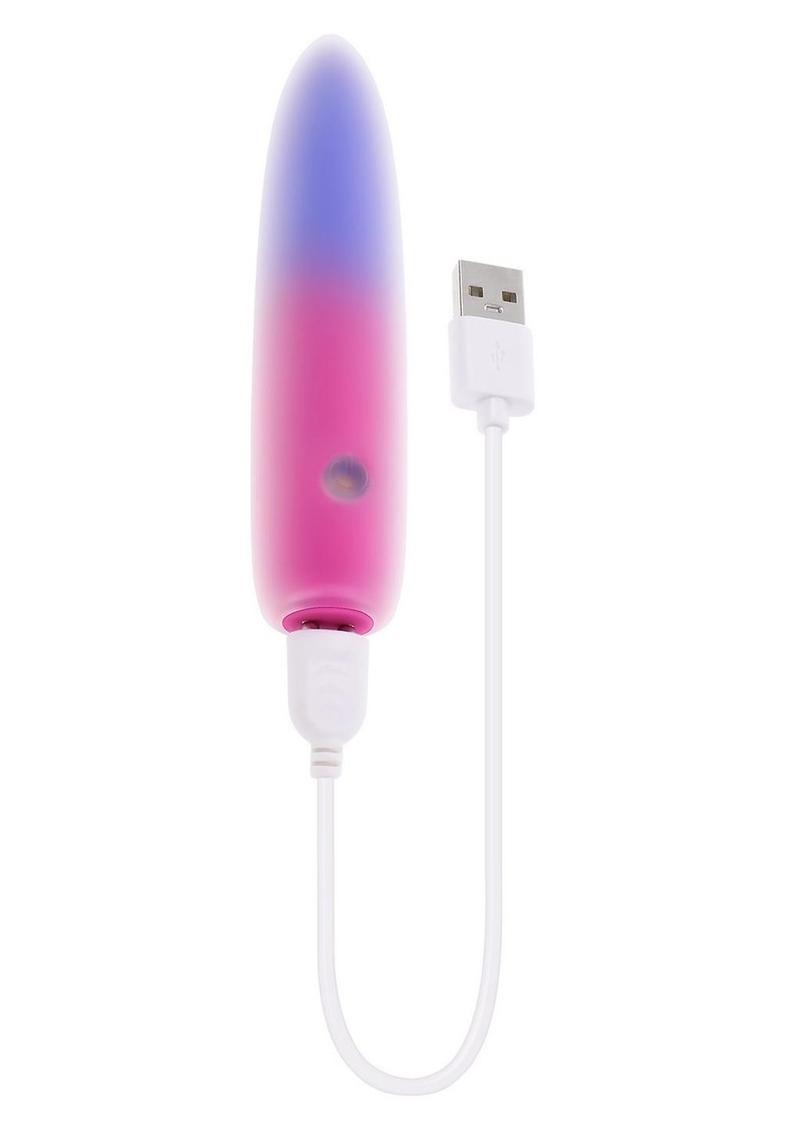 Paradise Rechargeable Silicone Bullet Vibrator - Pink/Purple