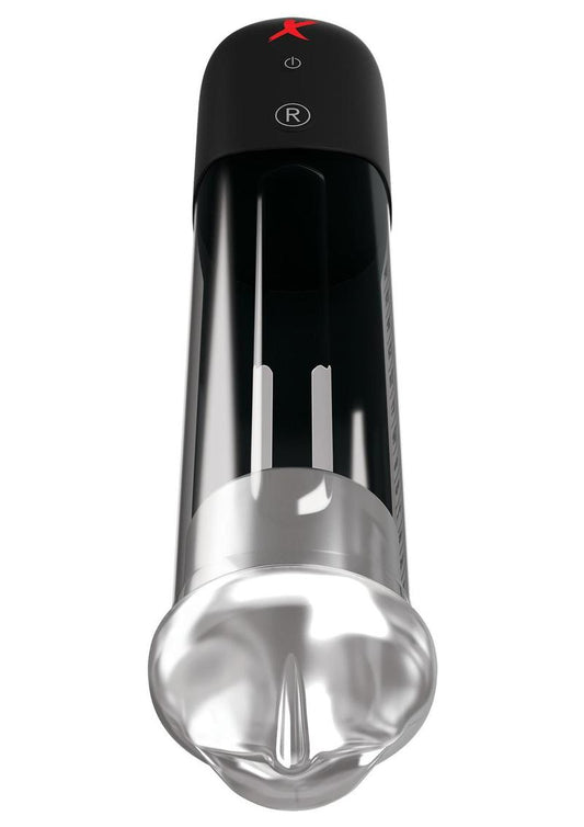 Pipedream Extreme Elite Blowjob Power Pump Masturbator - Mouth - Black/Clear