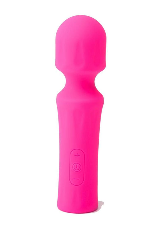 Pink Pussycat Vibrating Mini Wand Rechargeable Massager - Pink
