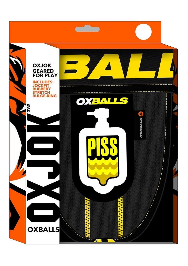 Pisspig 3d Rubber Urinal Jock - Black/Yellow - Medium