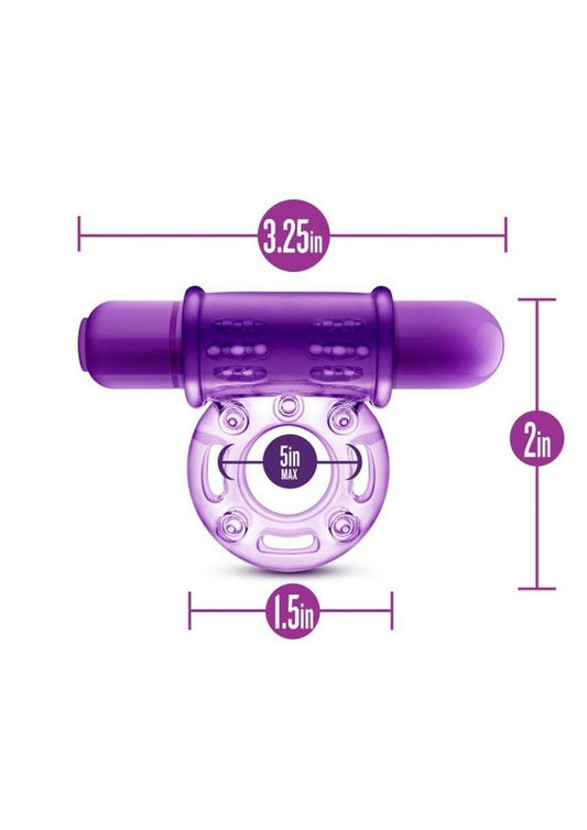 Play with Me Couples Play Vibrating Cock Ring - Purple