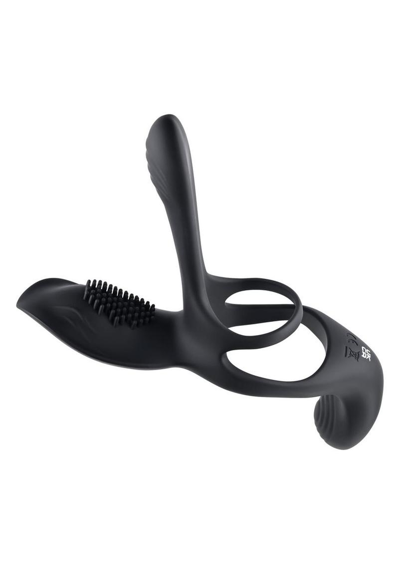 Playboy The 3 Way Rechargeable Silicone Cock Ring - Black