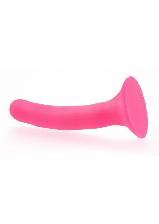 Please Silcone Dildo - Pink - 5.25in