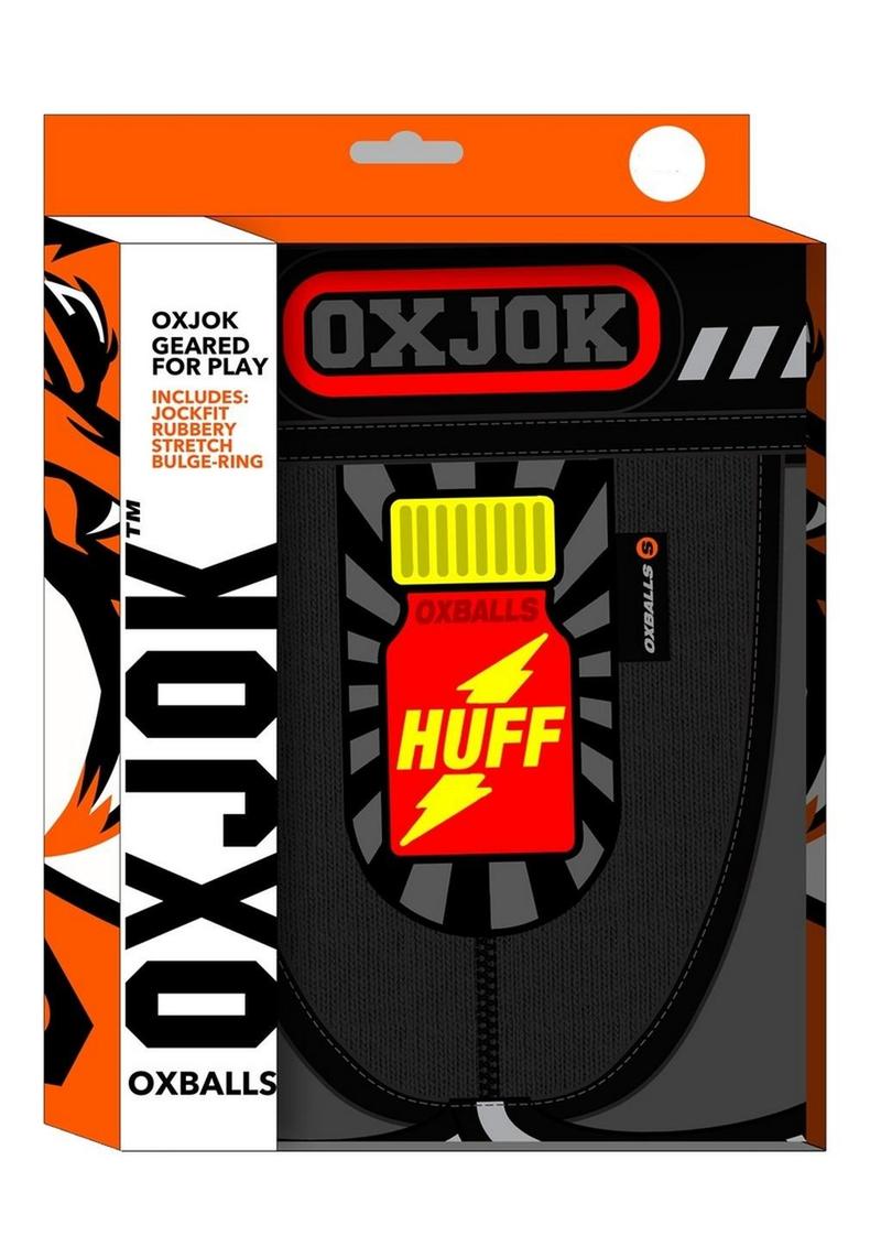 Popper Jock 3d Rubber Huffer Jock - Black/Red - XLarge