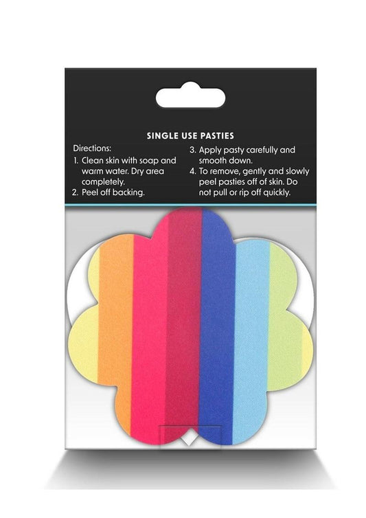 Pretty Pasties Pride Heart and Flower - Multicolor/Rainbow