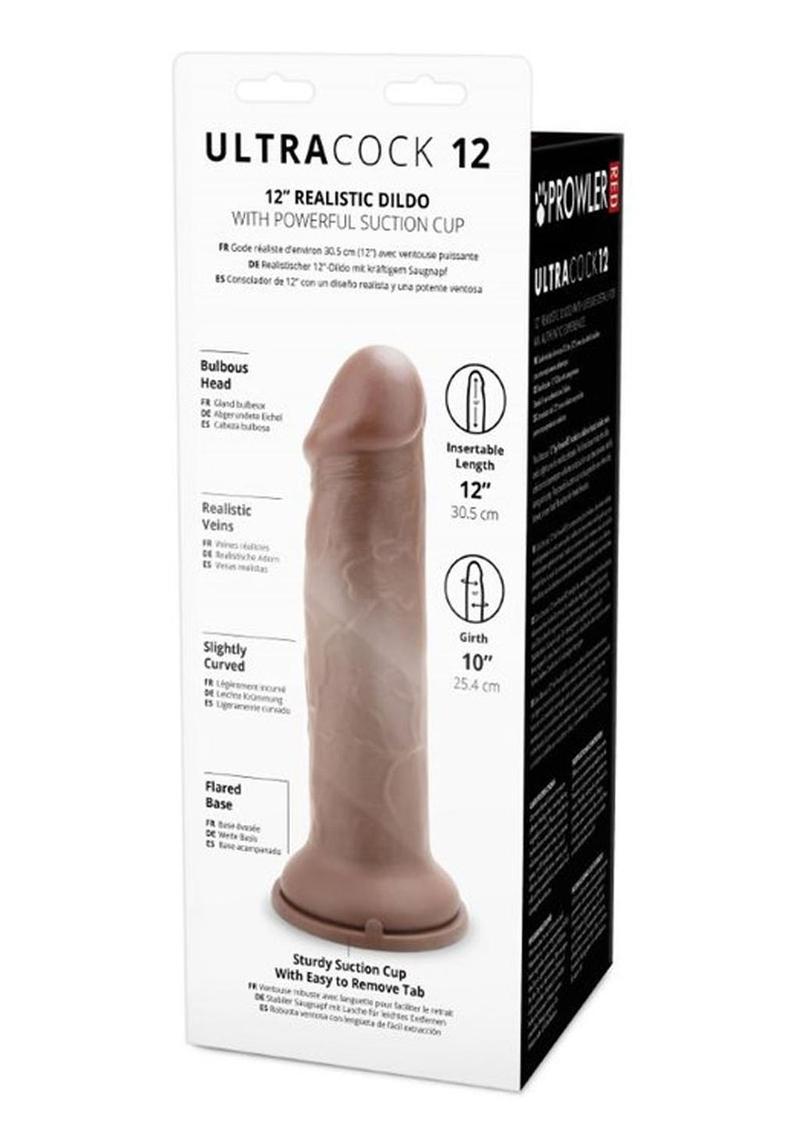 Prowler Red Ultra Cock Realistic Dildo - Caramel - 12in