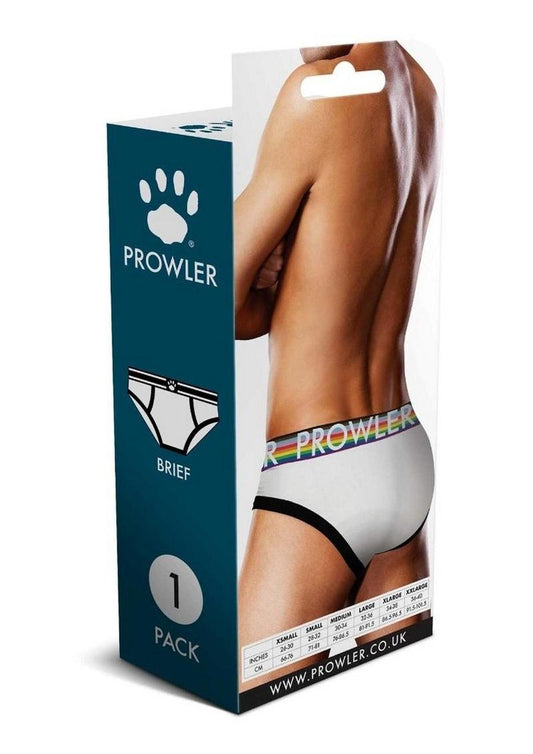 Prowler White Oversized Paw Brief - Multicolor/Rainbow/White - Small