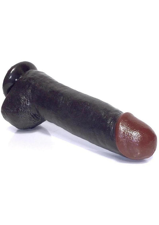 Rascal Chi Chi Larue's Black Balled Massive Cock Waterproof - Chocolate - 12in