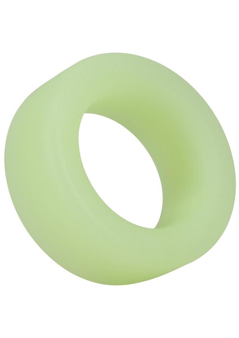 Rock Solid The Big O Glow In The Dark Silicone Cock Ring - Glow In The Dark/Green