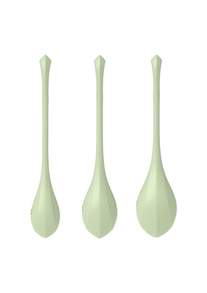 Satisfyer Yoni Power 2 Silicone Weighted Ben Wa Balls Set - Light - Grey