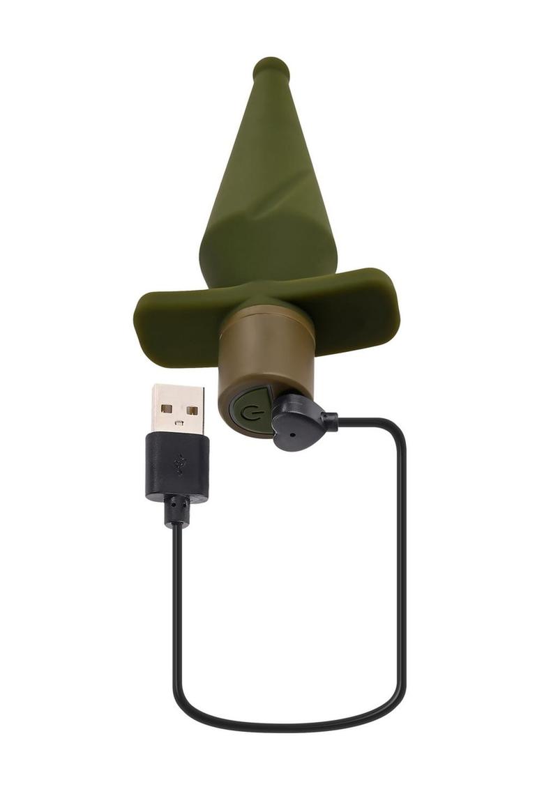 Selopa The Private Rechargeable Silicone Anal Plug - Green
