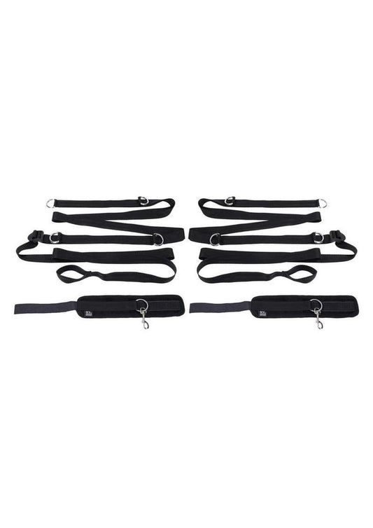Sex and Mischief Anywhere You Dare Bondage Restraint System - Black/Silver