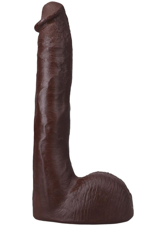 Signature Cocks Ultraskyn Pressure Dildo with Removable Suction Cup - Chocolate - 10in