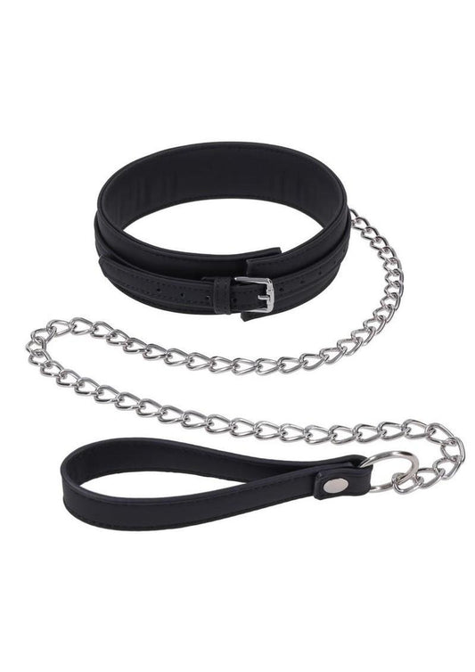 Signature Midnight Muse Collar and Leash - Black/Silver