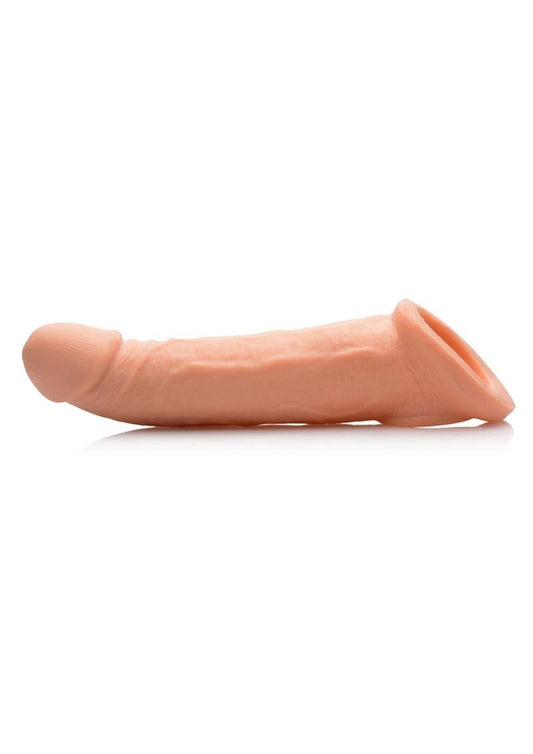 Size Matters Penis Extender Sleeve Realistic - Flesh/Vanilla - 2in