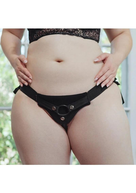 Sportsheets Curvy Collection Divine Diva Strap-On - Black - Queen