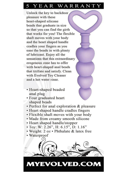 Sweet Treat Silicone Anal Beads - Purple