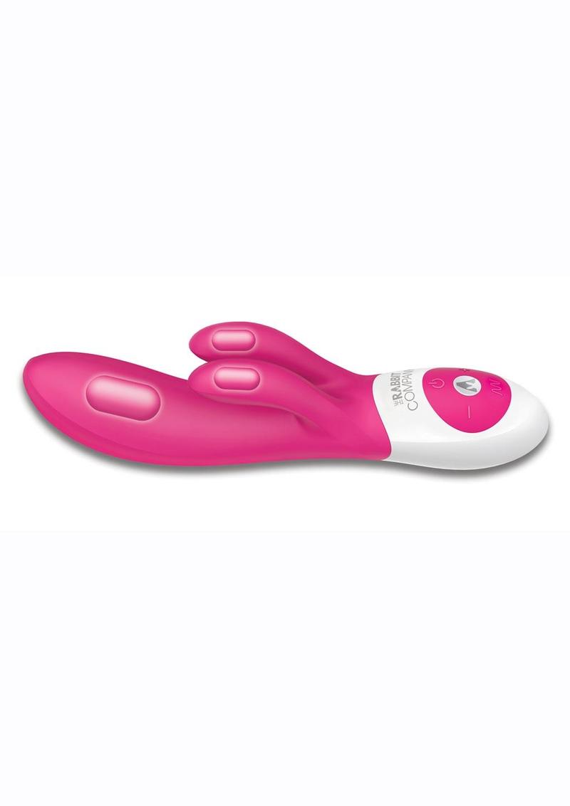 The Rumbly Rabbit Rechargeable Silicone Rabbit Vibrator - Hot Pink/Pink