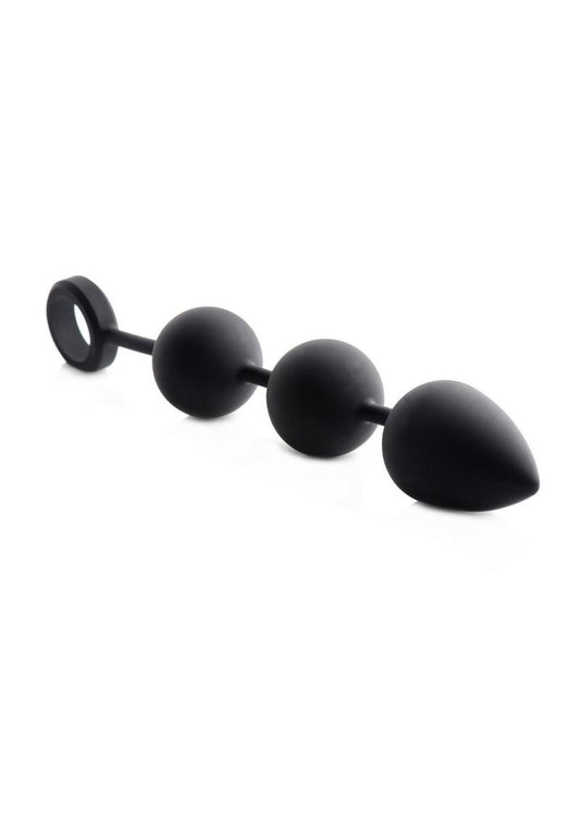 Tom Of Finland Weighted Anal Ball Beads - Black - Large