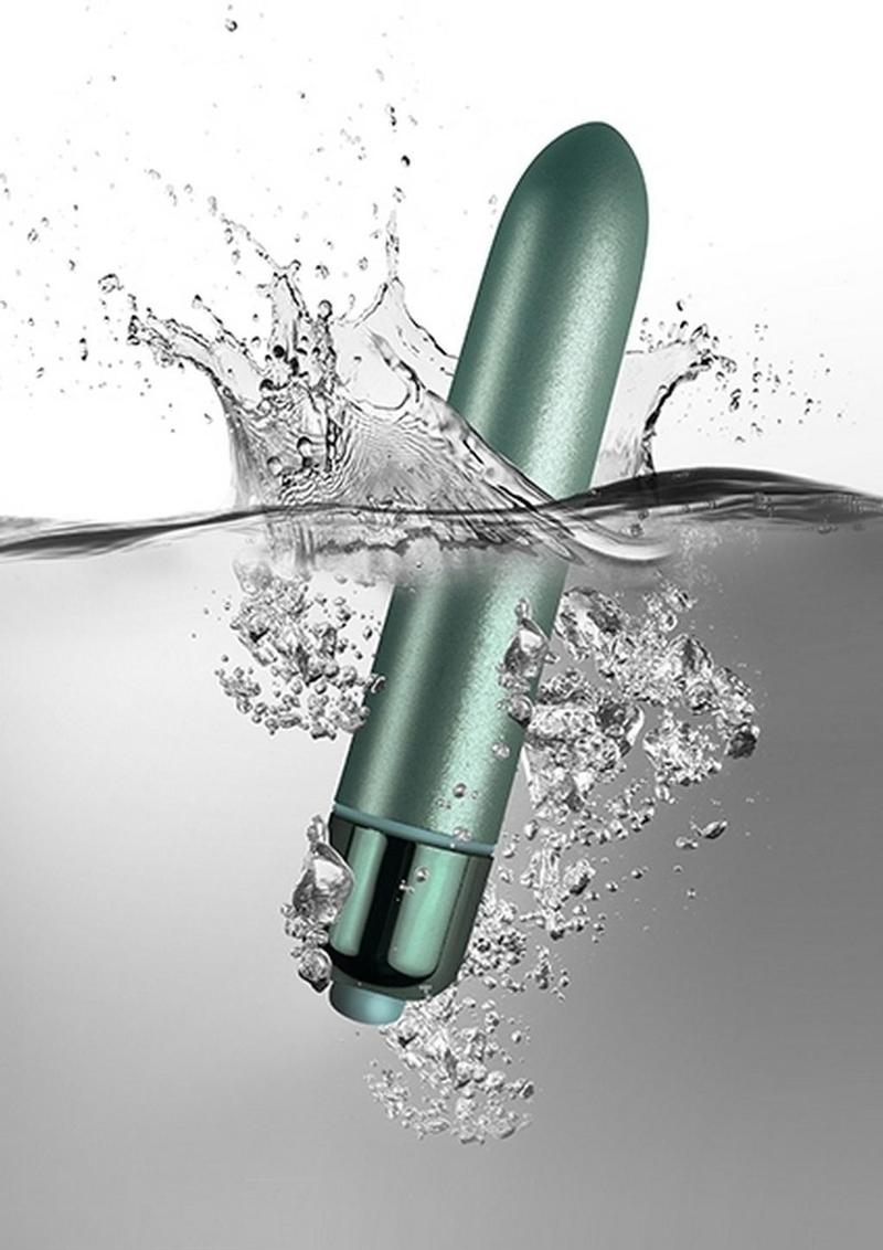 Touch Of Velvet Bullet Vibrator - Aqua Lily/Teal