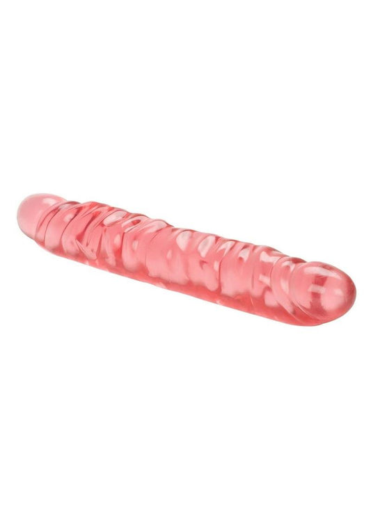 Translucence Veined Double Dildo - Pink - 12in