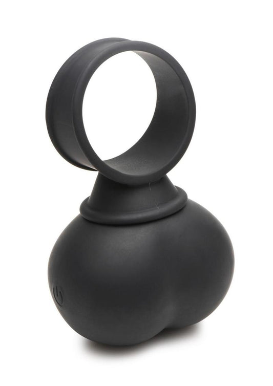 Trinity Men 28x Rechargeable Silicone Vibrating Balls with Remote - Black - Large/XLarge