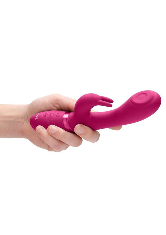 Vive Cato Pulse Wave Rechargeable Silicone G-Spot Rabbit Vibrator - Pink