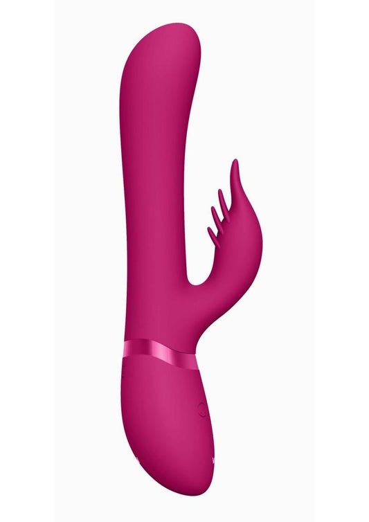 Vive Chou Rechargeable Silicone G-Spot Rabbit and Clitoral Stimulator - Pink