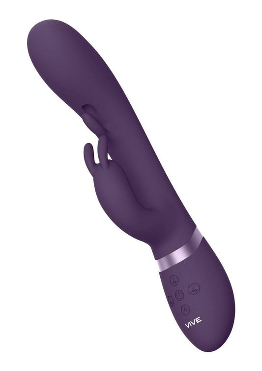 Vive Tama Rechargeable Silicone Wave and Vibrating G-Spot Rabbit - Purple