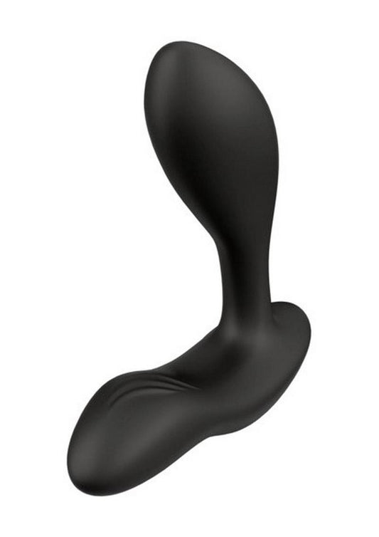 We-Vibe Vector+ Rechargeable Silicone Vibrating Prostate Massager with Remote Control - Black/Charcoal Black