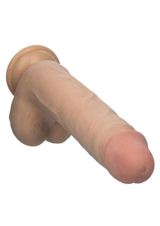 Working Stiff Shaft Slide Lumberjack Rechargeable Vibrating Dildo - Vanilla