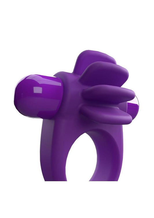 4t Skooch Vibrating Cock Ring with Clitoral Stimulator - Grape/Purple