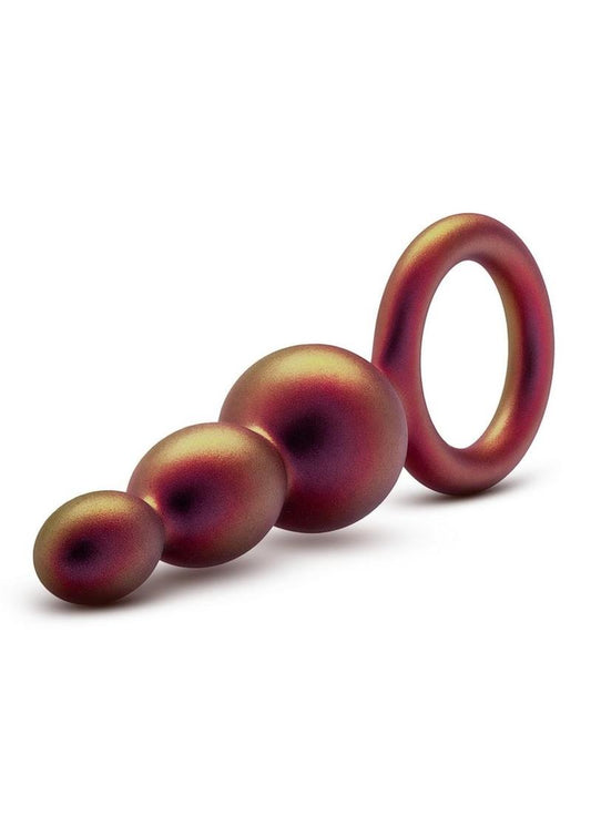 Anal Adventures Matrix Beaded Loop Silicone Plug - Brown/Copper