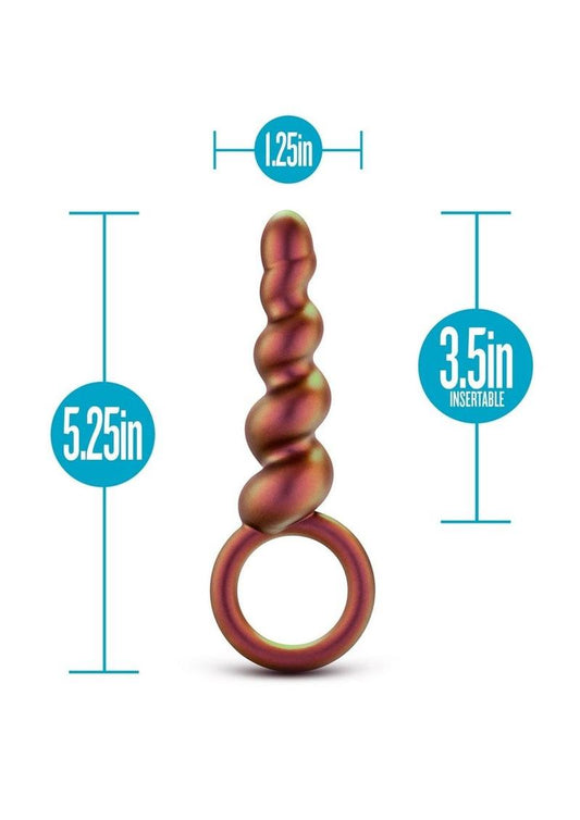Anal Adventures Matrix Spiral Loop Silicone Plug - Brown/Copper