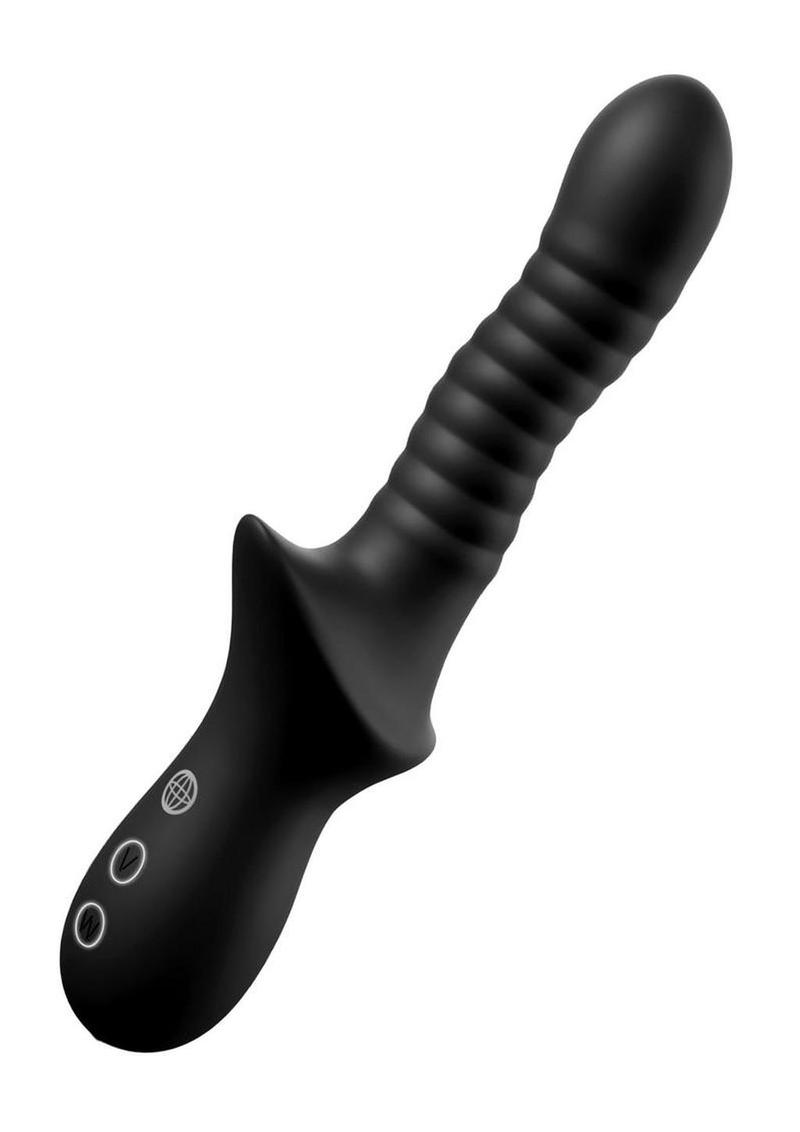 Anal Fantasy Elite Pleasure Wave Rechargeable Silicone Anal Massager - Black