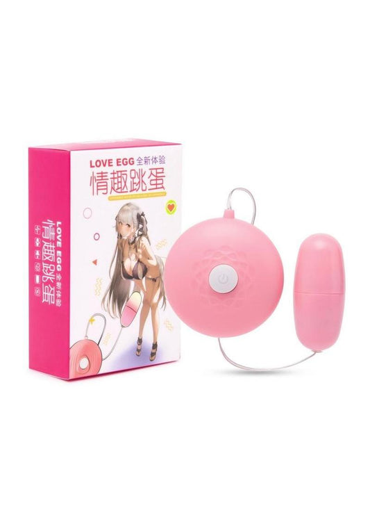 Anime Purring Pleasure Rechargeable Vibrating Love Egg - Pink/White