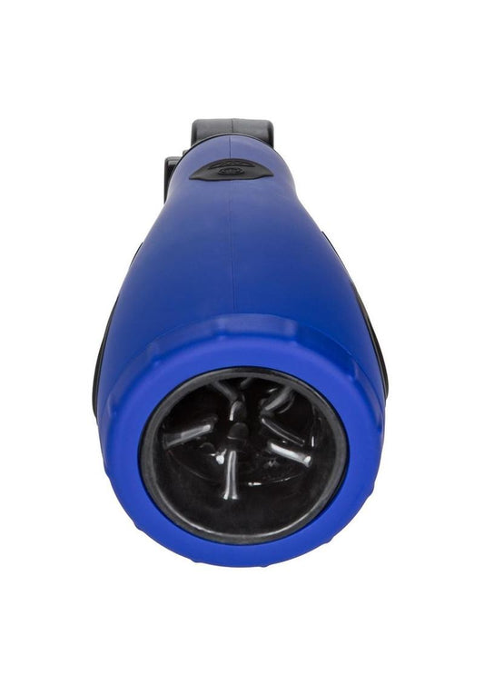 Apollo Hydro Power Stroker Silicone Masturbator Waterproof - Blue - 9.25in